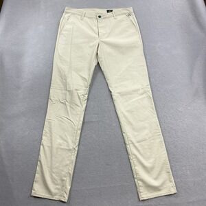 AG Adriano Goldschmied Pants Mens 32x34 Beige The Slim Khaki Flat Front
